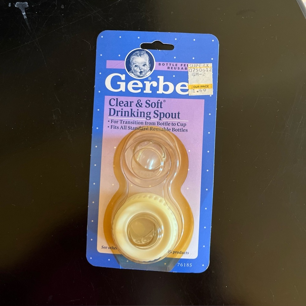 vintage 1991 new Clear&Soft Drinking Spout-for transitioning from bottle to cup